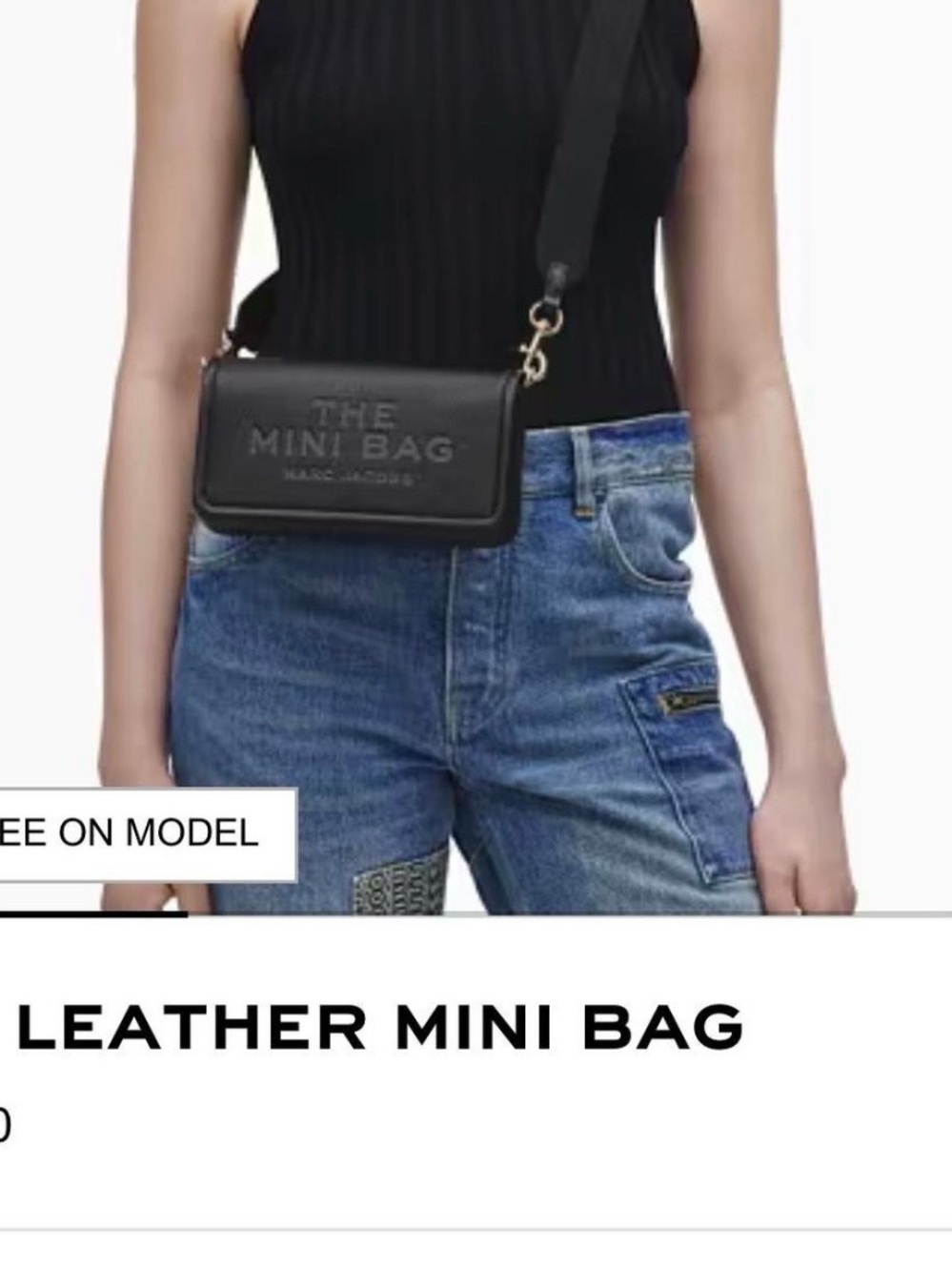 Marc Jacobs Black Leather The Mini Bag Crossbody